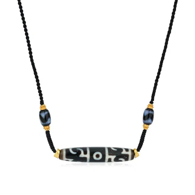 佐卡伊 莲师法器天珠 藏式小众高级轻奢编织国潮国风新中式民族风招财纳福 玛瑙 项链 男女同款情侣款