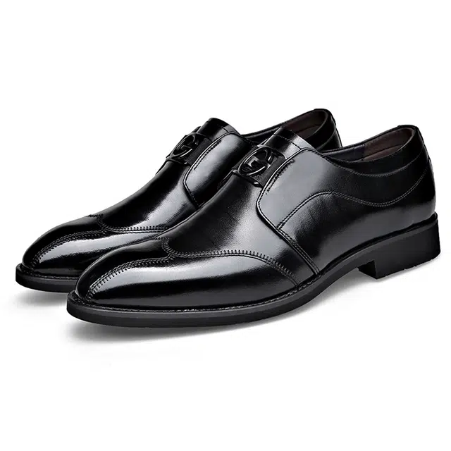 头层牛皮 时尚英伦风潮流百搭商务一脚蹬 透气 低帮 生活休闲鞋 男款