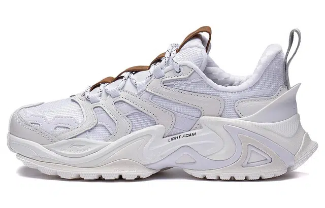 中国李宁 织物合成革 低帮 生活休闲鞋