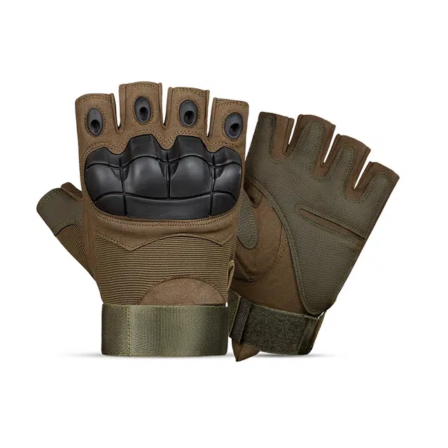 俞兆林 防滑耐磨户外格斗拳击骑行骑行机车摩托健身战术半指秋季夏季训练防晒遮阳防起茧力量训练防护 运动手套 男款