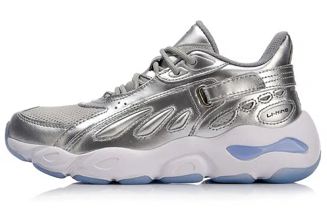 中国李宁 织物合成革 舒适耐磨 减震防滑耐磨 低帮 老爹鞋 女款