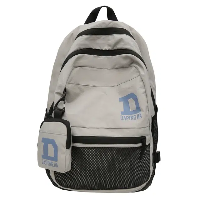 笛贝嘉 日系中性休简约日常通勤时尚百搭 尼龙 双肩包 男女同款情侣款 多色