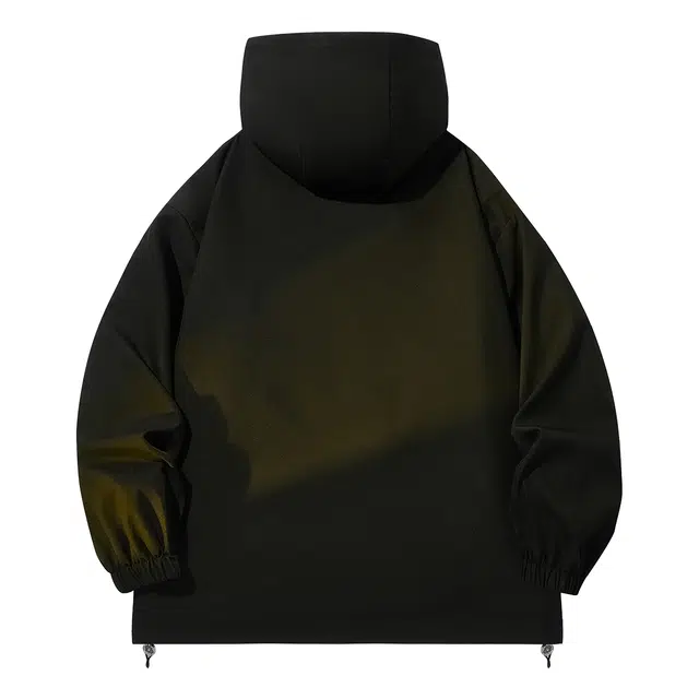 雅鹿 美式时尚舒适纯色休闲宽松连帽夹克 男女同款