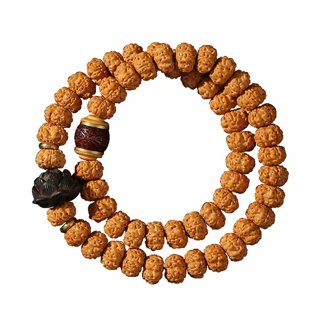 琉堇 本命年转运珠莲花古风旗袍 好运莲莲 叠戴文艺气质感 手持盘玩学业有成 国潮复古民族风 金刚菩提 手串 男女同款情侣款