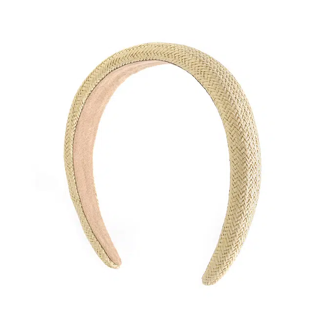 如花梦 日韩夏日编织 清新简约米色洗脸压发头箍 小众外出百搭头饰 发箍 女款
