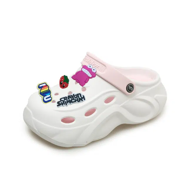 蜡笔小新 厚底增高 舒适简约 防滑耐磨 百搭透气 洞洞鞋 男女同款