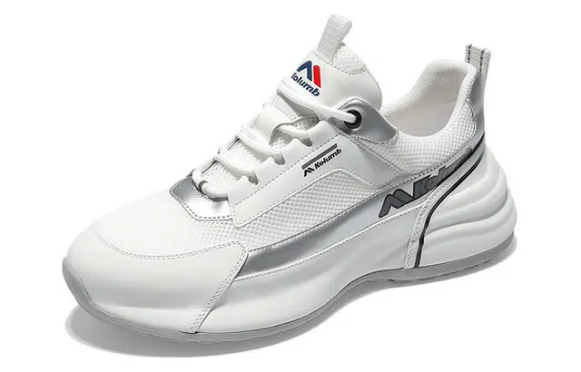 哥仑步 舒适百搭 防滑防水 低帮 生活休闲鞋 男款 白灰