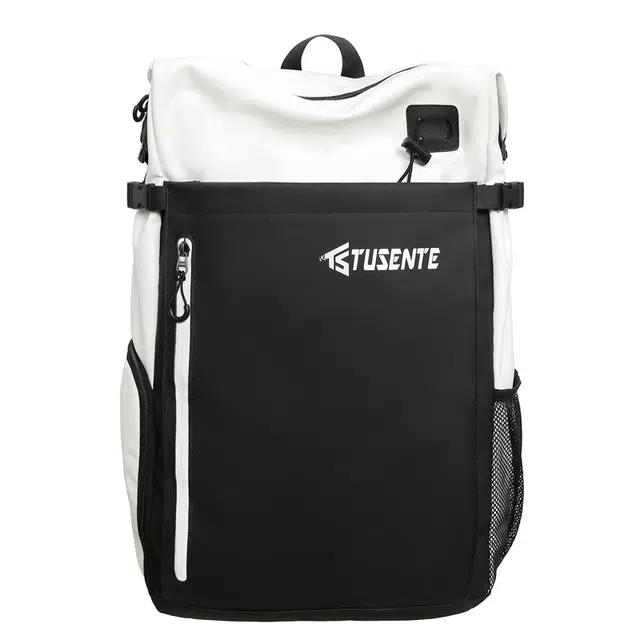 德力熊 便携大容量带独立鞋仓 尼龙布 双肩包 常规 男女同款情侣款 黑拼白色/浅灰色/黑色