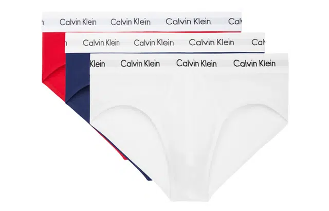 Calvin Klein Logo Triangle Briefs 3-Pack Red White Blue