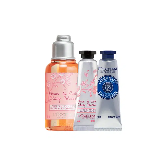 欧舒丹 甜蜜樱花 沐浴香氛手霜体验装 保湿滋润 持久留香旅行便携装