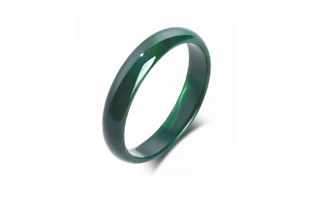 百利金 满绿 国潮复古新中式油青翠绿典雅 轻奢小众汉服旗袍搭配 正口素圈闭口手饰 玛瑙 玉石手镯 男女同款情侣款