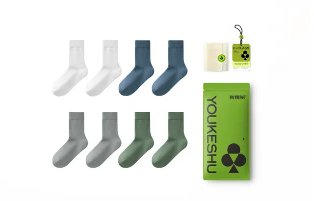 Youkeshu Sport Socks Mid-Crew 4-Pack