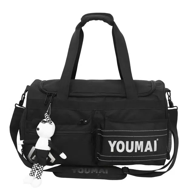 醇龙 中性风休闲简约旅游时尚百搭多功能 尼龙布 旅行包 男女同款情侣款 黑/黄/紫/红/灰/青绿/粉