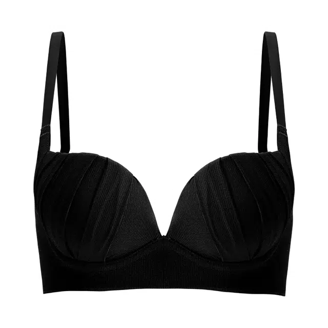 丝之莎 小胸聚拢防下垂简约褶皱杯面上托收副乳文胸 女款