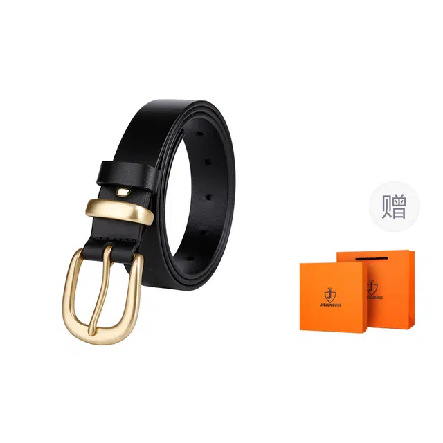 杰伦欧斯 纯铜针扣 头层牛皮 皮带 女款 复古优雅气质