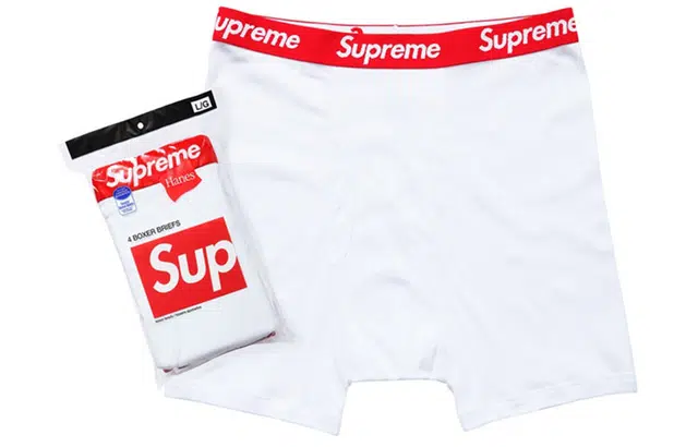 Supreme Week 1 x Hanes Boxer Briefs (4 Pack) White 4