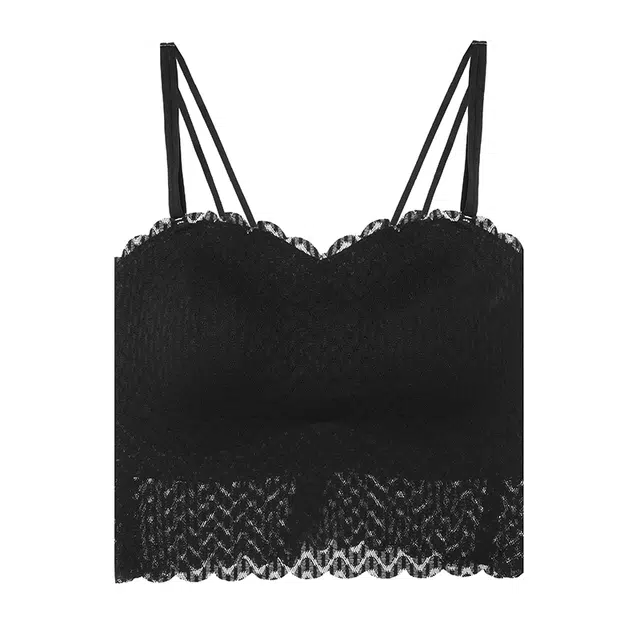 内在密码 吊带背心女内搭打底带胸垫美背一体外穿文胸性感蕾丝内衣