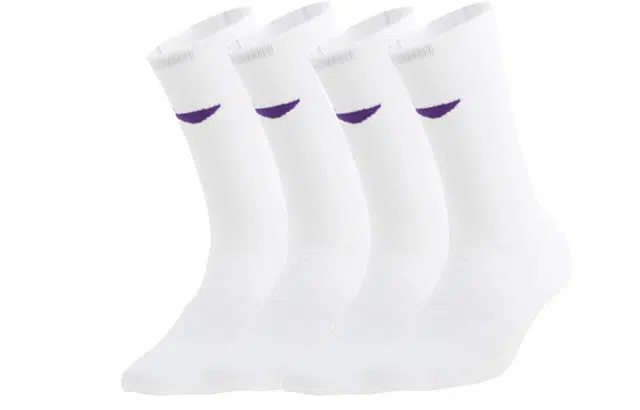 Li-Ning CBA Colorblock Logo Mid Socks Set White