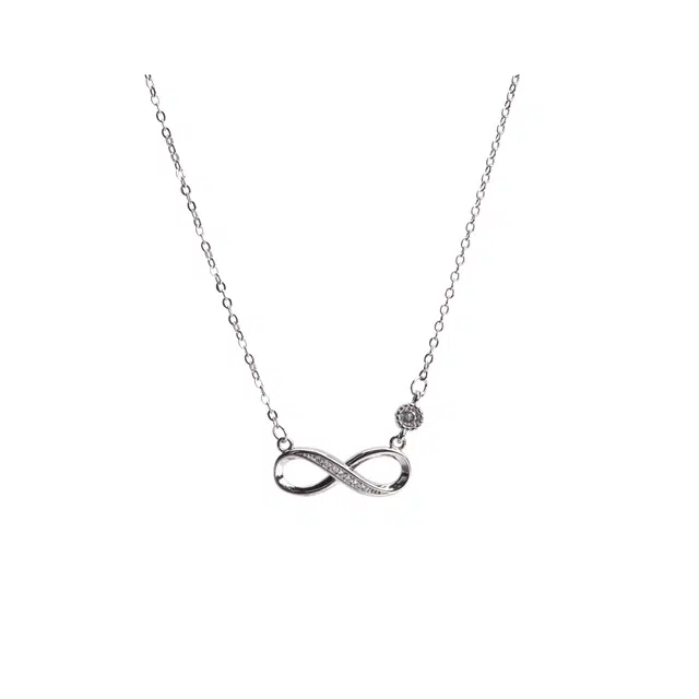 聆听花开 莫比乌斯无限的爱 轻奢高级感 优雅气质小众设计闪耀高颜值仙女仙气时尚气质小清新森系百搭新款可调节 铜 项链 女款