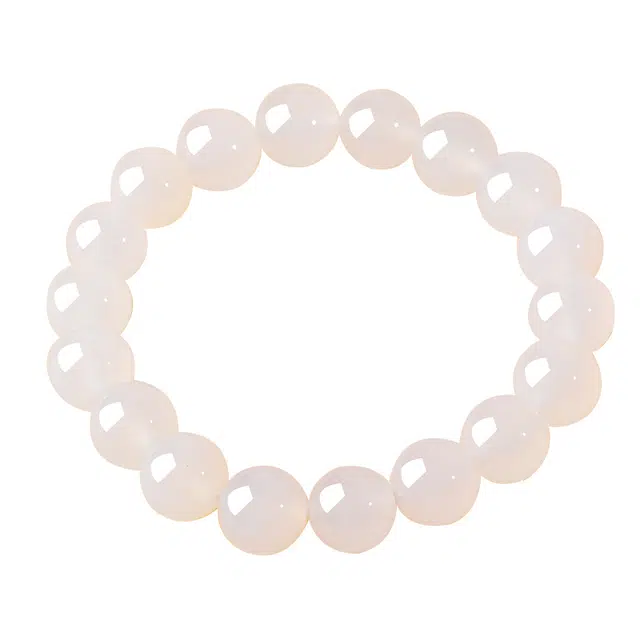 世存 新中式白月光小众设计玉饰圆形珠 玛瑙 玉石手串 女款