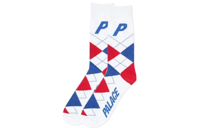 PALACE FW22 Check Logo Print Stockings Logo 1