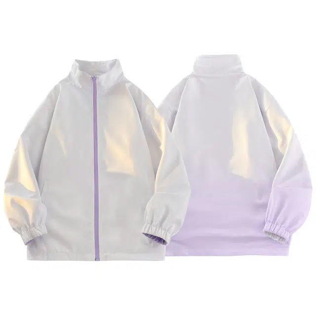 稻草人 双面穿美式渐变简约基础拉链工装运动服宽松休闲户外跑步夹克外套 男女同款
