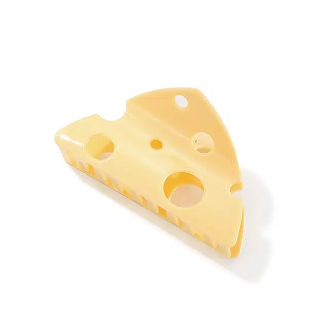 如花梦 芝士奶酪 趣味创意可爱抓夹 设计感盘发后脑勺鲨鱼夹 亚克力 发夹 女款