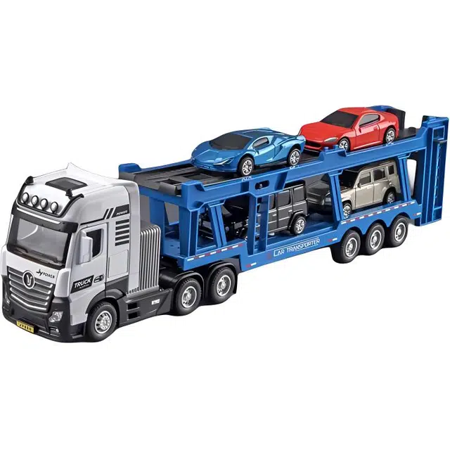 卡威 双层平板运输车 重型大卡车货车 成品模型