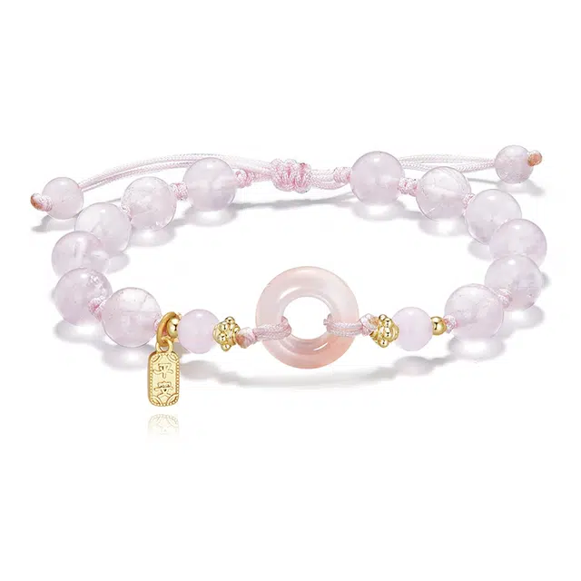 京华录 八方来财平安喜乐本命年开运国风新中式小众设计感 小清新精致温柔可爱典雅宫廷风 猫眼石 手链 男女同款情侣款