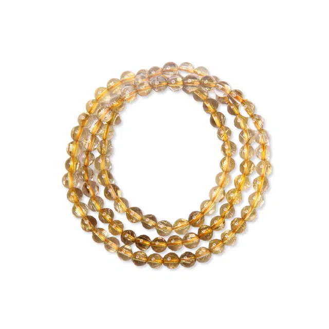 祥燕 精选新中式国潮冰感十足金发晶多圈招财转运能量串 水晶 玉石手串 男女同款情侣款