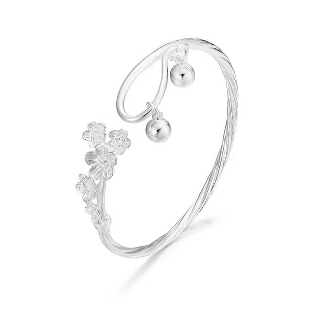 尚仟伊 新中式国风优雅气质 精致森系立体花卉轻奢高级感 合金 手镯 女款