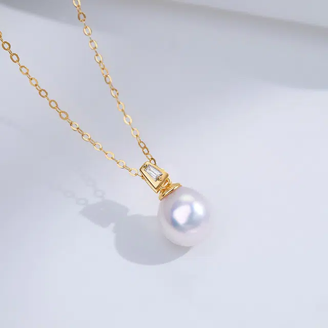 奢珠 吊坠 海水珍珠 项链 女款