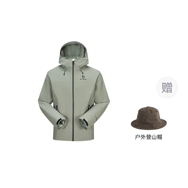 美特斯邦威  华夏之壳-林系列 户外防风防水轻量透气硬壳单层 冲锋衣 男女同款