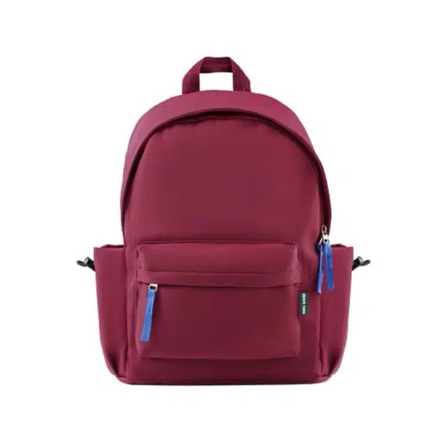 森马 通勤大学生简约轻便 织物 双肩包 常规 男女同款情侣款 暗红/黑色/浅卡/浅蓝