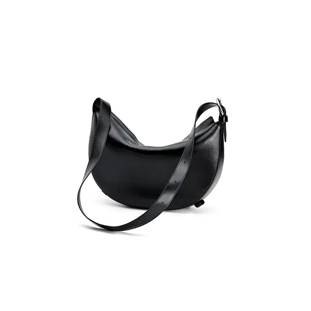 西木汀 若然 小众休闲百搭 牛皮 单肩包 女款 深邃黑