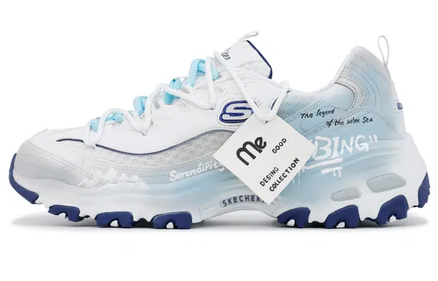 Skechers D'LITES 1.0 White Blue