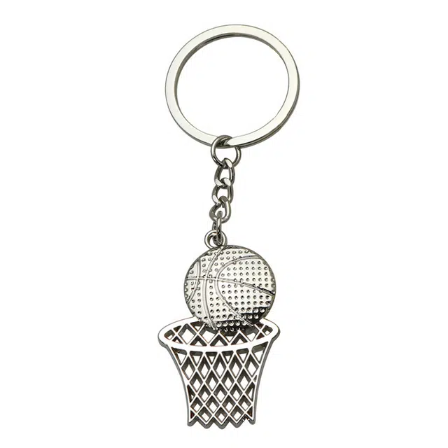 一点潮玩 金属篮球 羽毛球 乒乓球 足球钥匙扣 背包车载挂饰 谷圈挂件