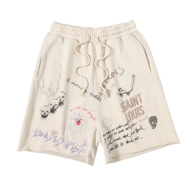SSSAINT LOUIS Crimson Bones Loveshorts