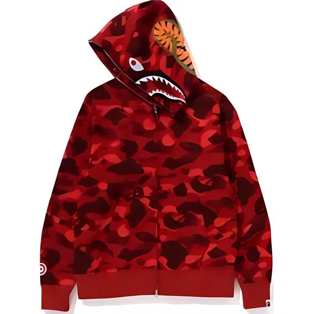 A BATHING APE Color Camo Shark Hoodie