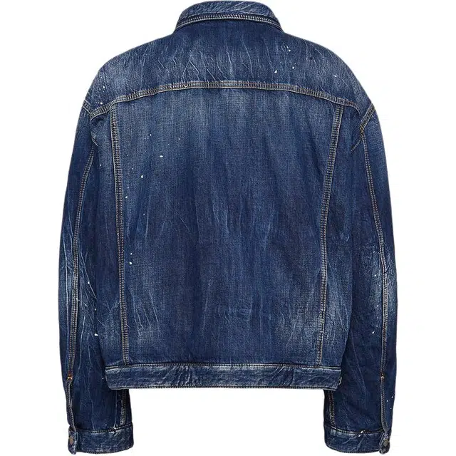 DSQUARED 2 Blue Spots Padded Maxi Jean Jacket