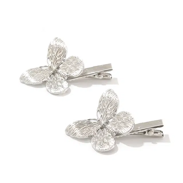 如花梦 甜美在逃甜酷风金属蝴蝶 碎发刘海侧边夹 发夹 女款