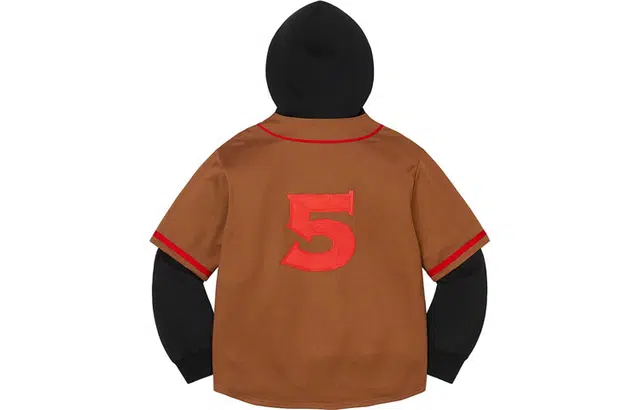 Supreme SS22 Week 16 Baseball Jersey Hooded Sweatshirt