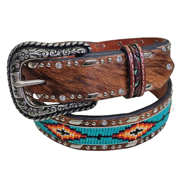 帝企鹅 古银雕花刻标针扣马毛 复古风格皮带腰带 男女同款情侣款