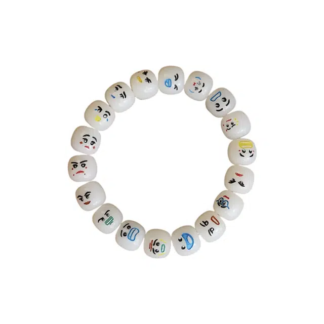 京华录 麻将十三幺喜怒哀乐表情包 小众创意设计吉祥如意转运 复古气质文艺 可爱森系田园风 菩提根 手串 男女同款情侣款
