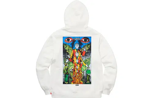 Supreme SS19 Gilbert x George Life Hooded Sweatshirt White