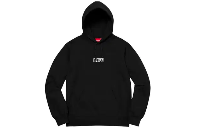 Supreme SS19 Gilbert & George LIFE Hooded Sweatshirt Black