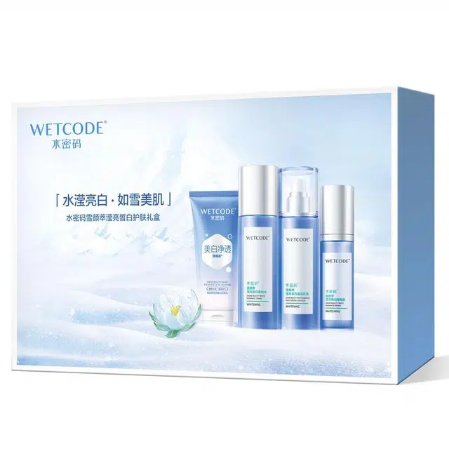 水密码 雪颜萃滢亮皙白护肤礼盒 保湿美白补水 四件套