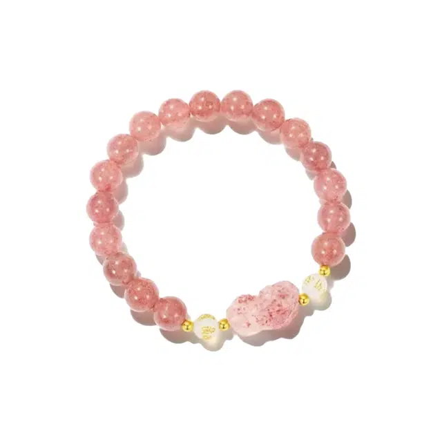 重庆金店 吞金兽貔貅 招财转运国潮复古新中式精致设计六字真言转运珠 周年纪念日 琉璃 玉石手串 男女同款情侣款 礼盒装