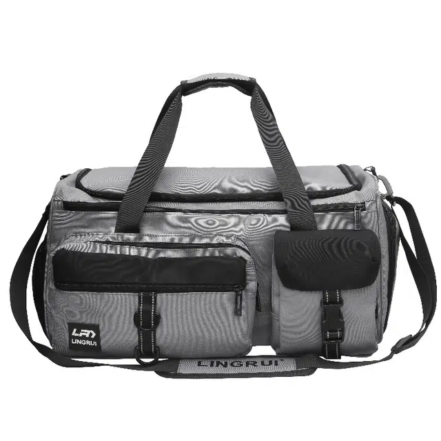 彤彤兔 多功能干湿分离短途出差 尼龙 旅行包 男女同款情侣款 黑色/军绿色/果绿色/灰色