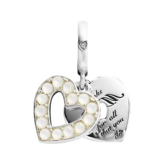 Pandora Pearlescent Heart Charm